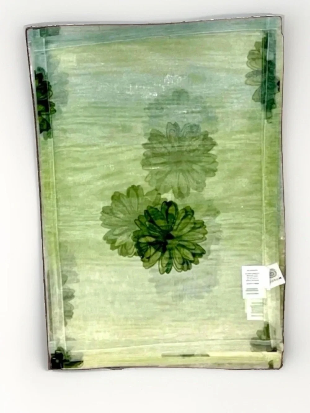 Bodrum Green Floral Sheer Fabric Table Placemats 14